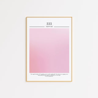 Angel Number 333 Pink FRAMED WALL ART POSTER - The Art Snob