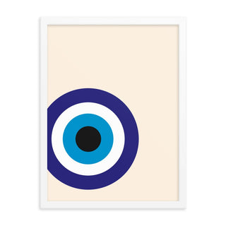 Blue Evil Eye FRAMED WALL ART POSTER - The Art Snob