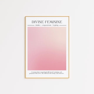 Divine Feminine Pink Grainy FRAMED WALL ART POSTER - The Art Snob