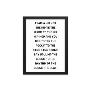 Song Lyric Quote FRAMED WALL ART POSTER - The Art Snob