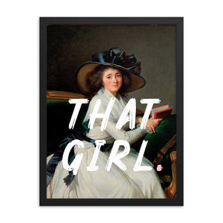 That Girl Preppy Framed Wall Poster - The Art Snob