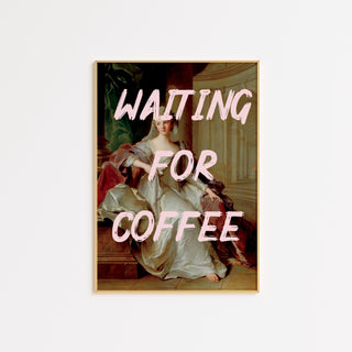 Waiting For Coffee Altered Art FRAMED WALL ART POSTER - The Art Snob